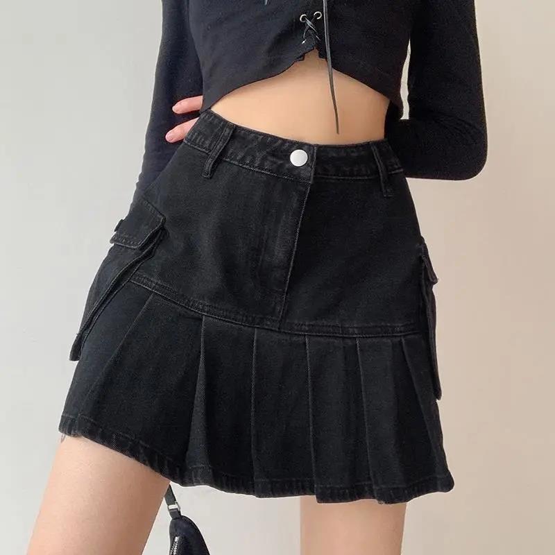 black cargo skirt mini