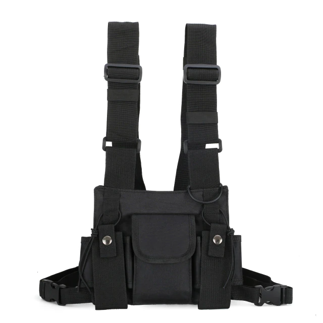 black techwear chest rig