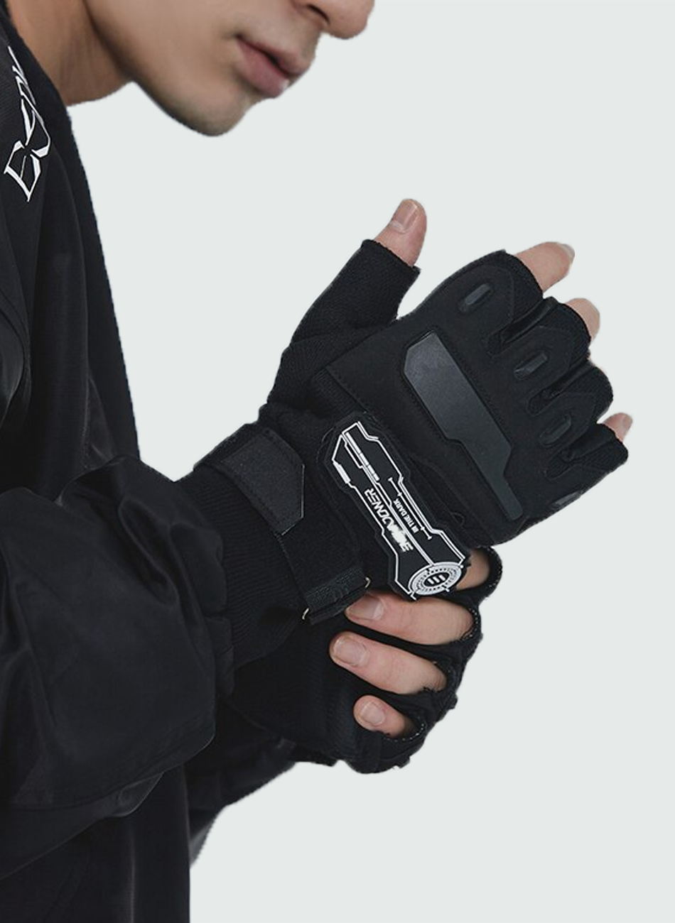 black techwear gloves