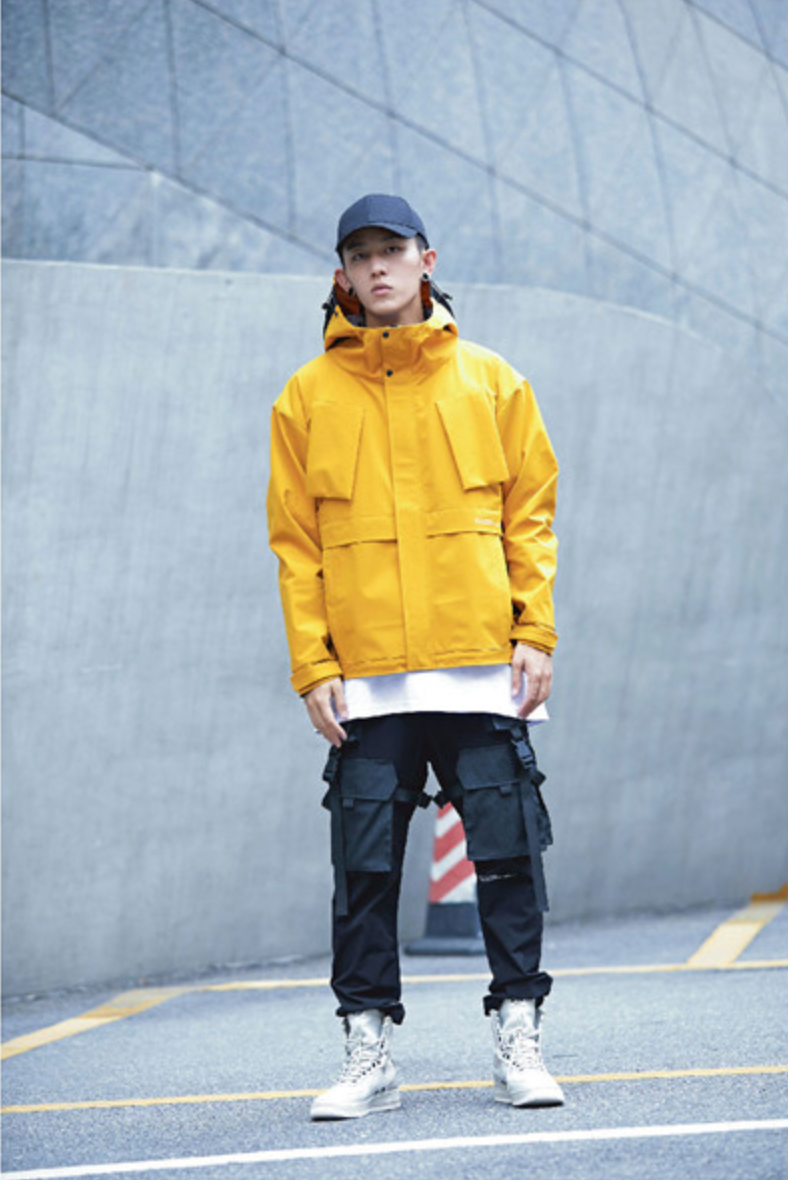 techwear yellow jacket