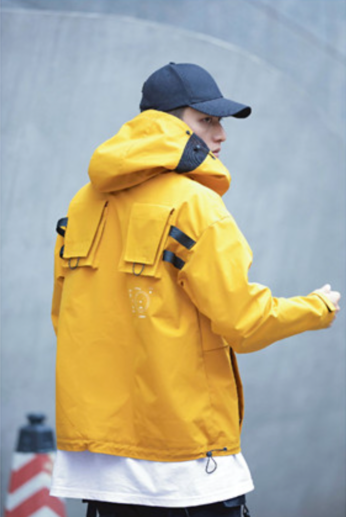 techwear yellow jacket