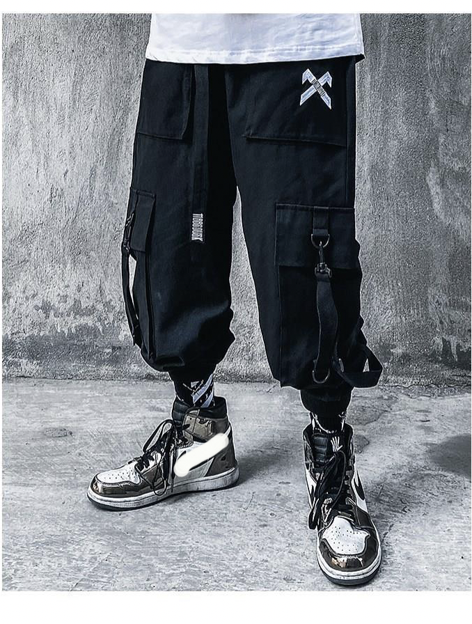 black techwear pants