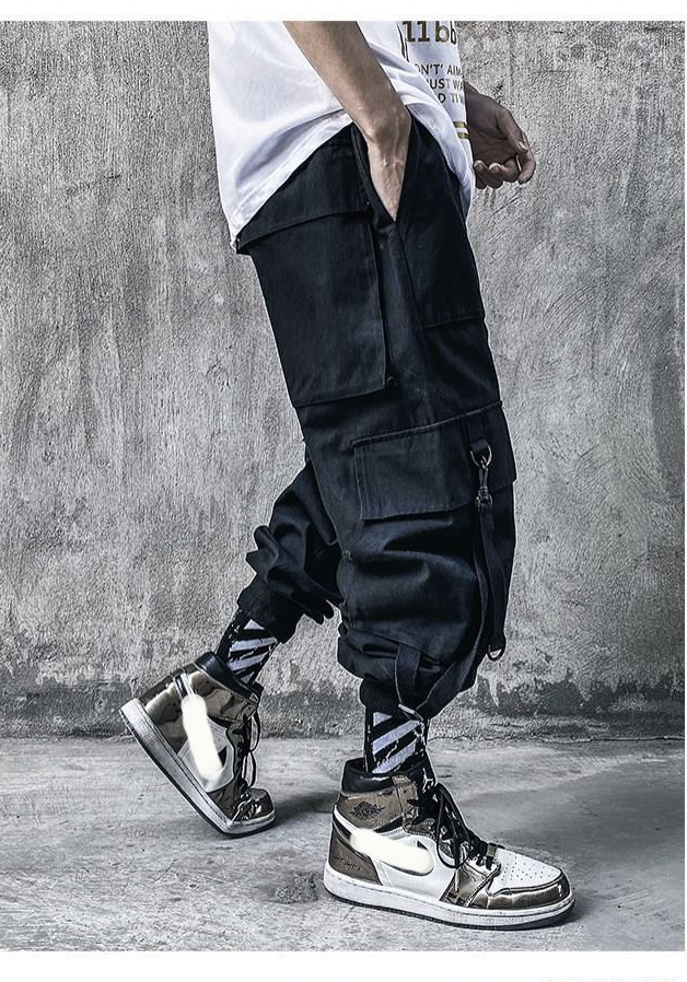 black techwear pants