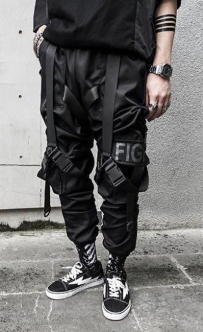 tapered cargo pants techwear