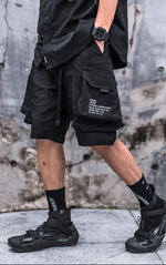 black cargo shorts - Vignette | OFF-WRLD