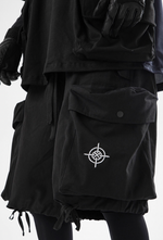 black tactical cargo shorts - Vignette | OFF-WRLD