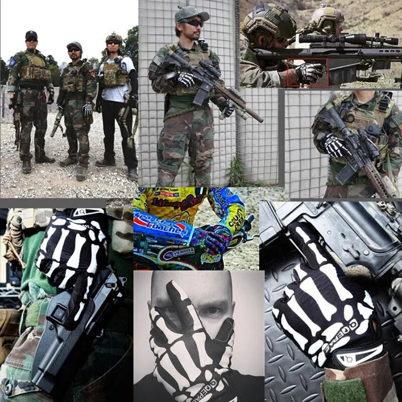 Tactical Skull Gloves