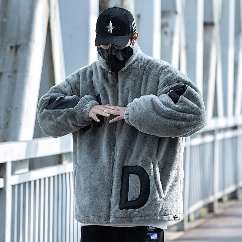 men's fleece jacket streetwear