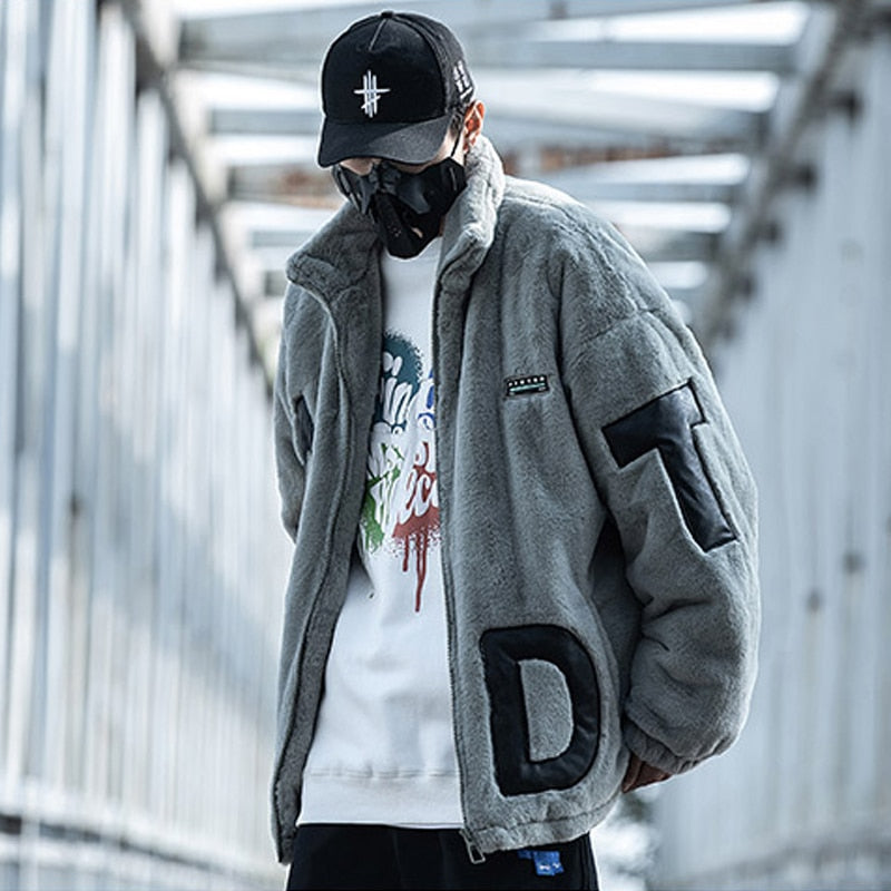 men's fleece jacket streetwear