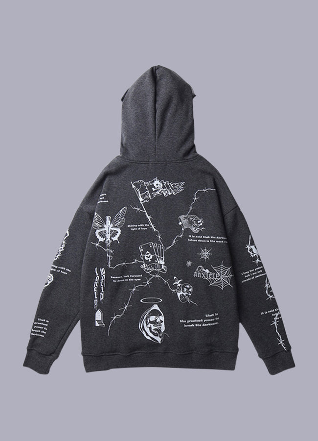 barbed wire hoodie