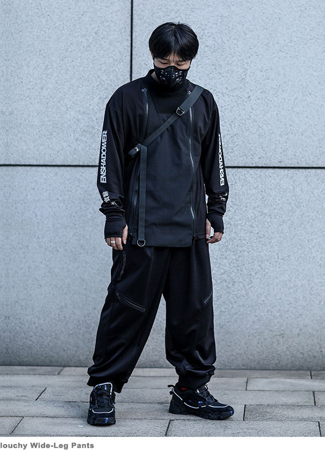 black baggy joggers