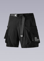 black cargo shorts - Vignette | OFF-WRLD