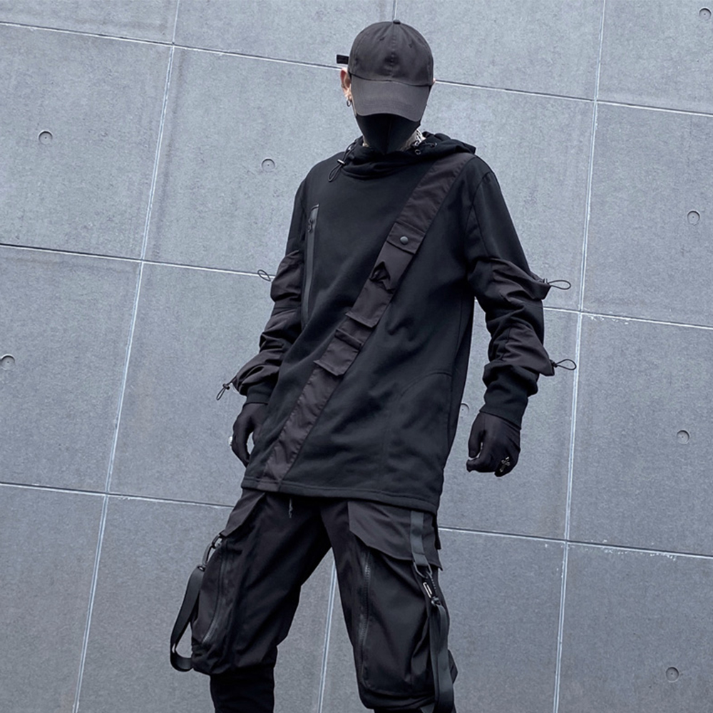 black tactical hoodie