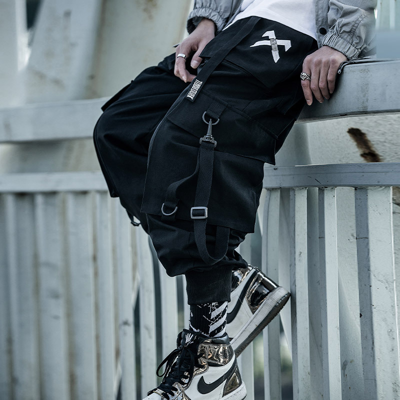 black techwear pants