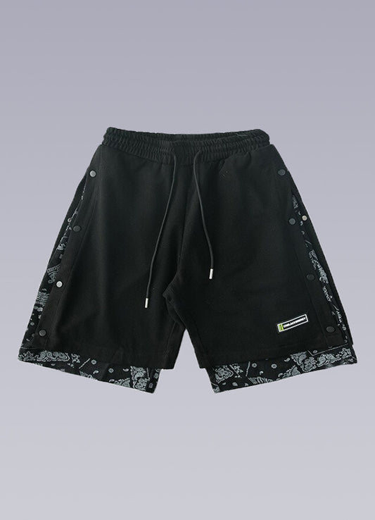 black and white bandana shortsblack and white bandana shorts