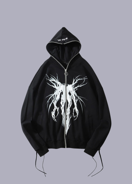 black grunge hoodie