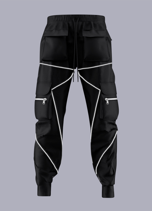 black reflective pants