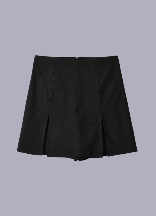 black streetwear mini skirt