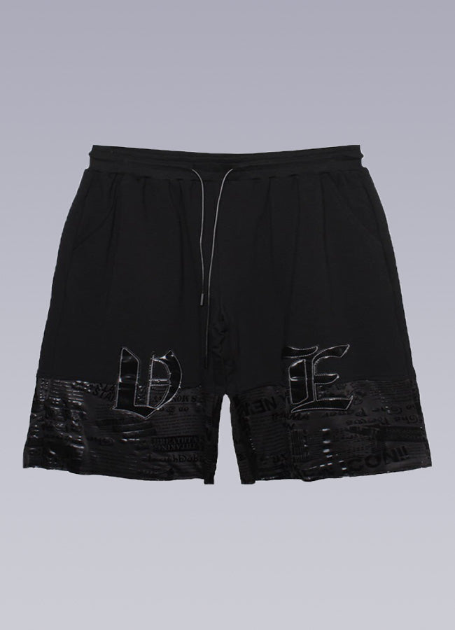 black streetwear shorts