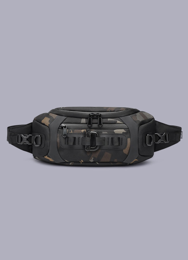 black tactical fanny pack