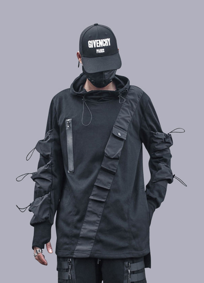 black tactical hoodie