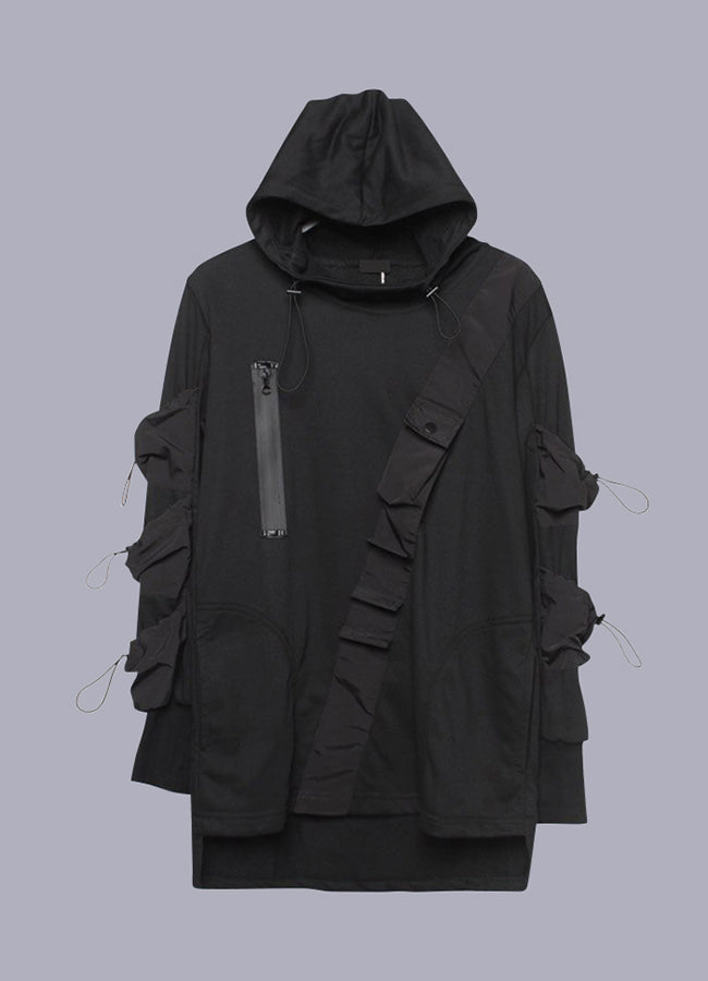 black tactical hoodie