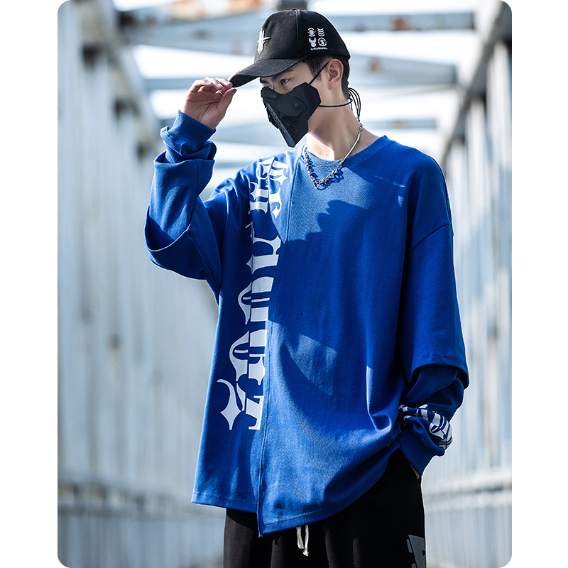 blue streetwear sweatshirt