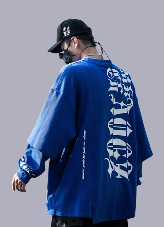 blue streetwear sweatshirt