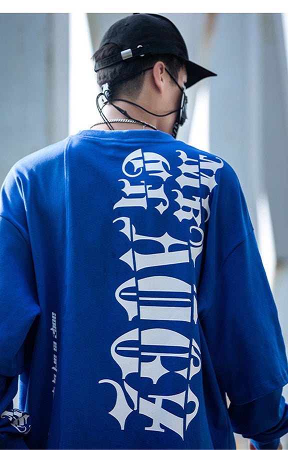 blue streetwear sweatshirt