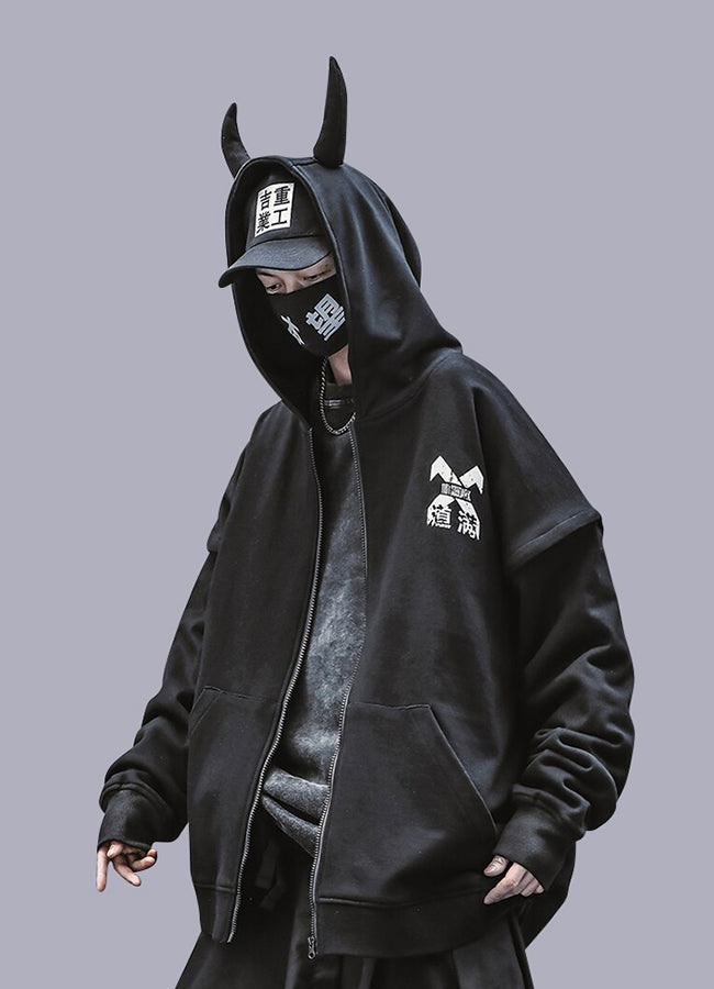 demon horn hoodie