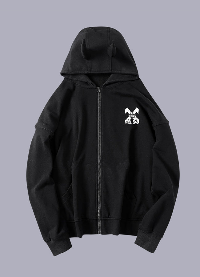 demon horn hoodie