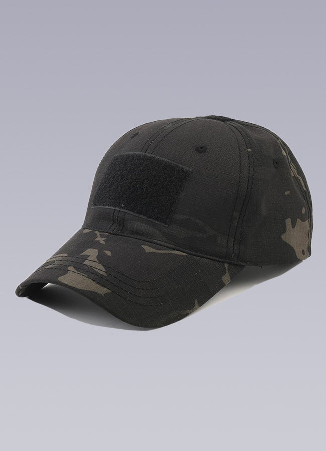 black tactical cap