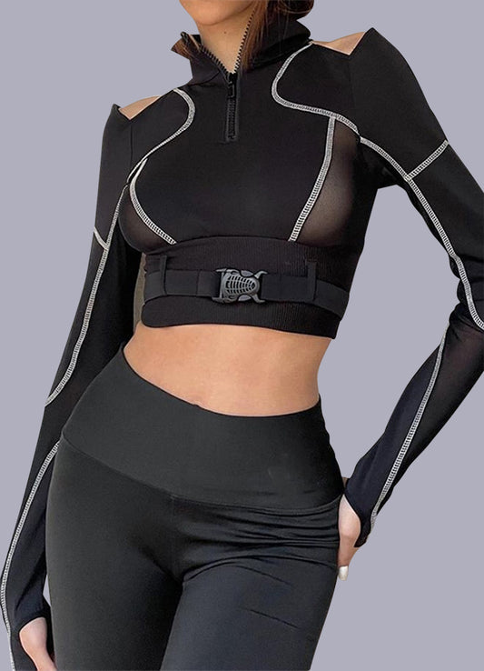 futuristic crop top