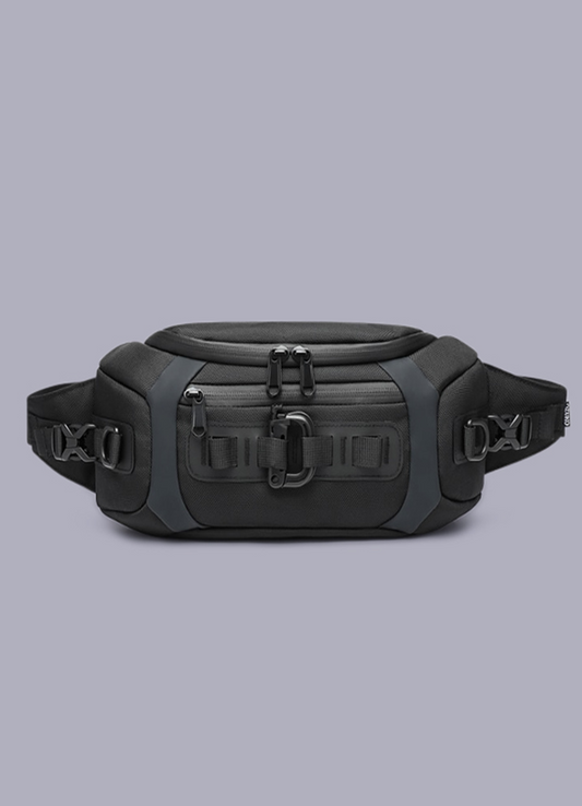 black tactical fanny pack