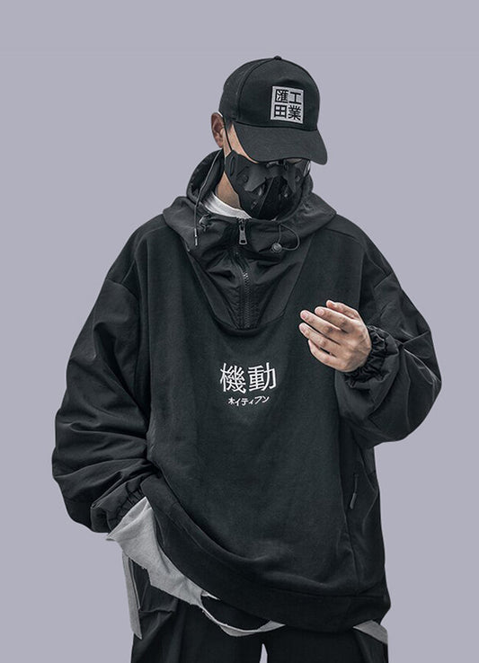 japanese techwear hoodie