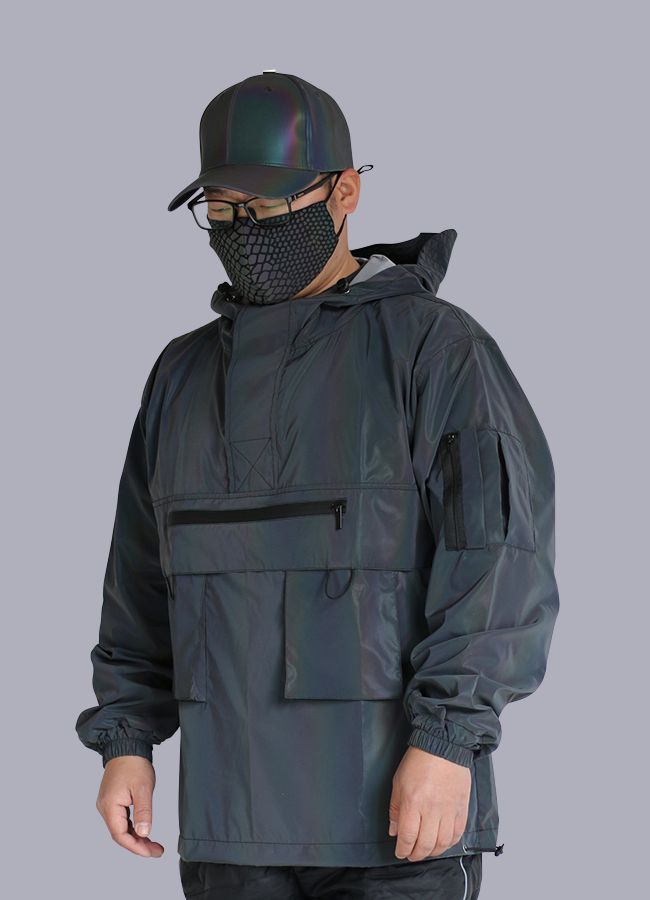 mens reflective windbreaker jacket