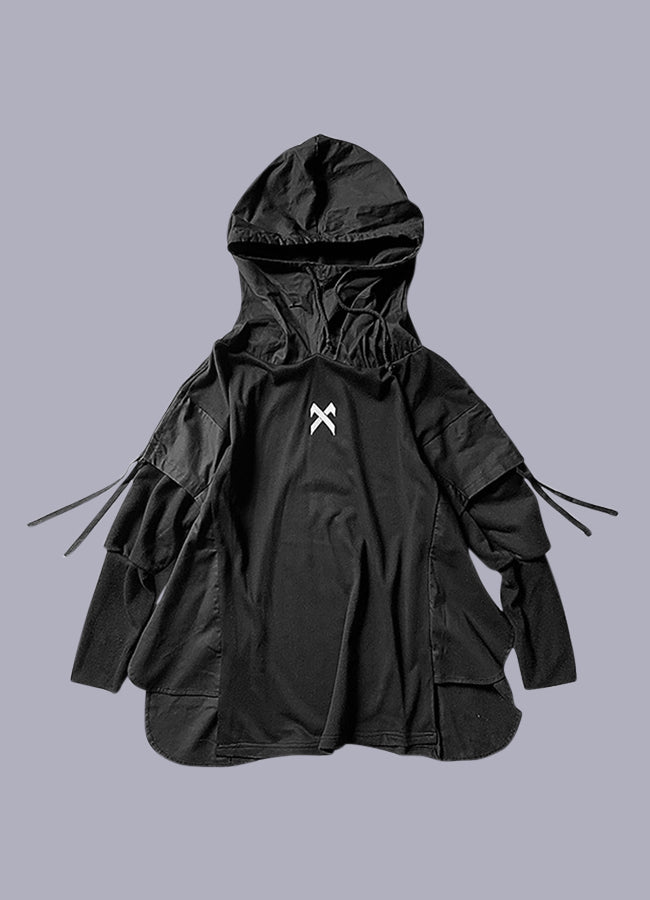 men's black streetwear hoodie