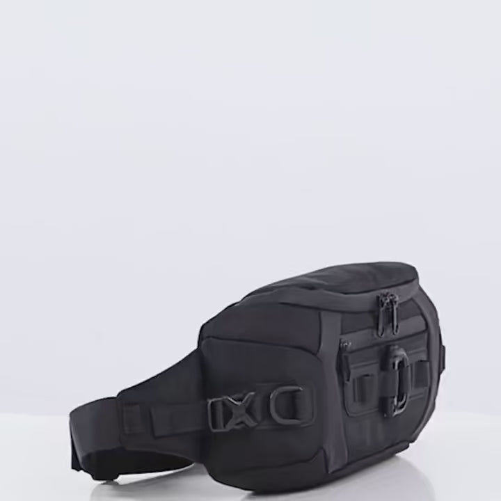 black tactical fanny pack