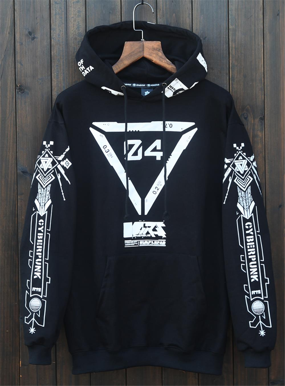 punk black hoodie