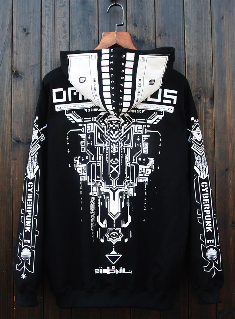 punk black hoodie