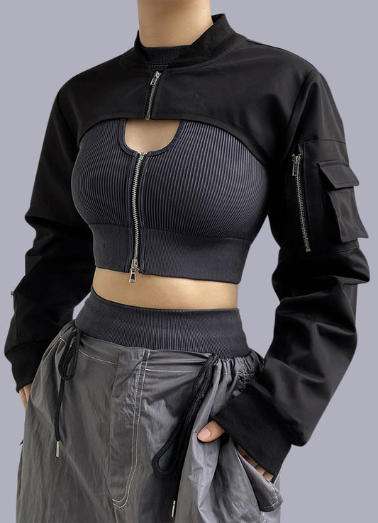 techwear crop top