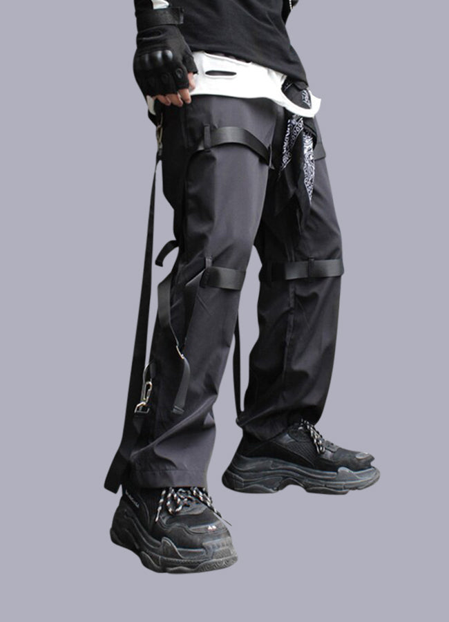 techwear wide leg pants