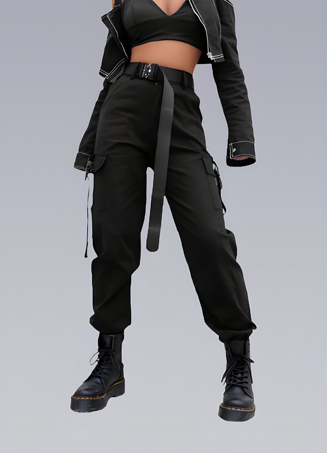 women's black tactical pants