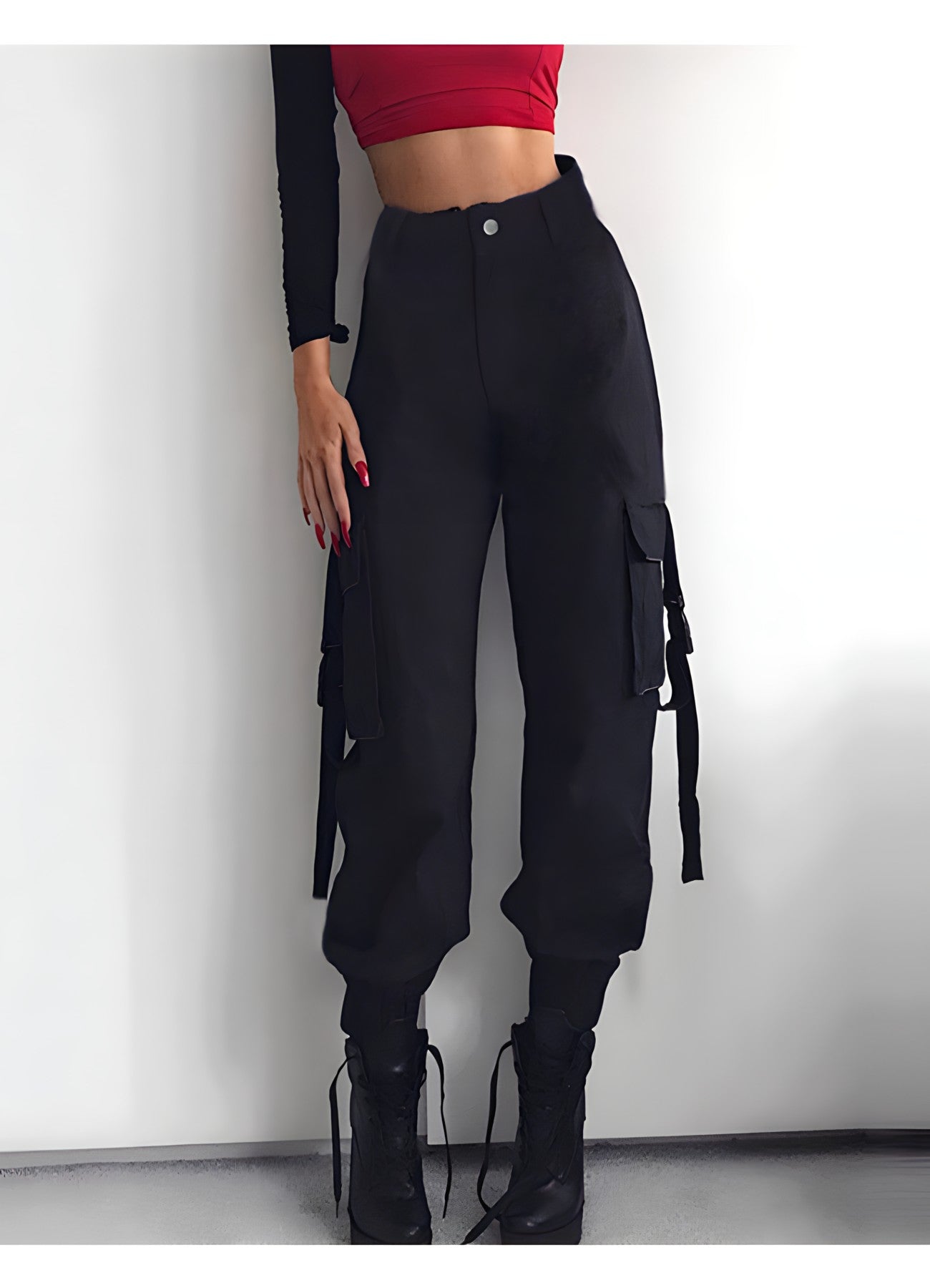 women's black tactical pants