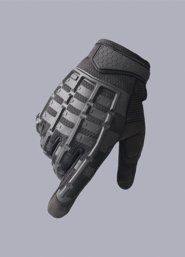 armored techwear gloves