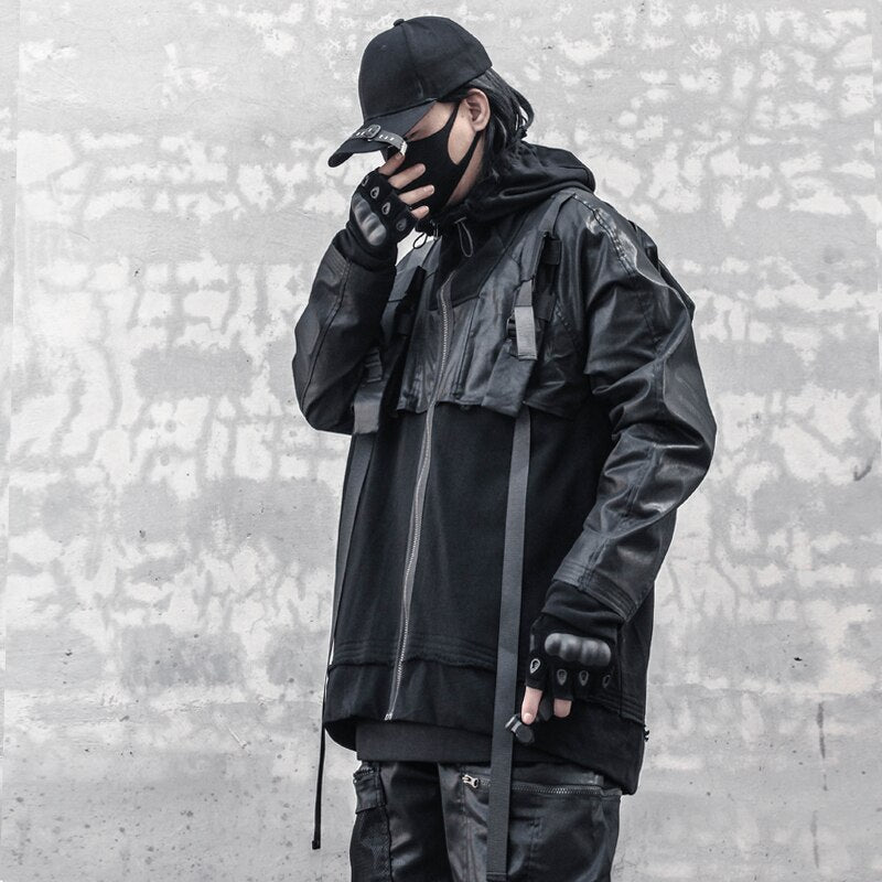 techwear leather jacket