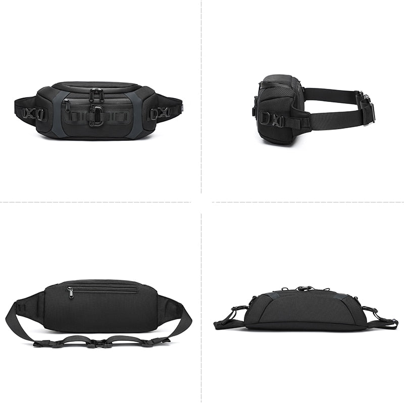 black tactical fanny pack