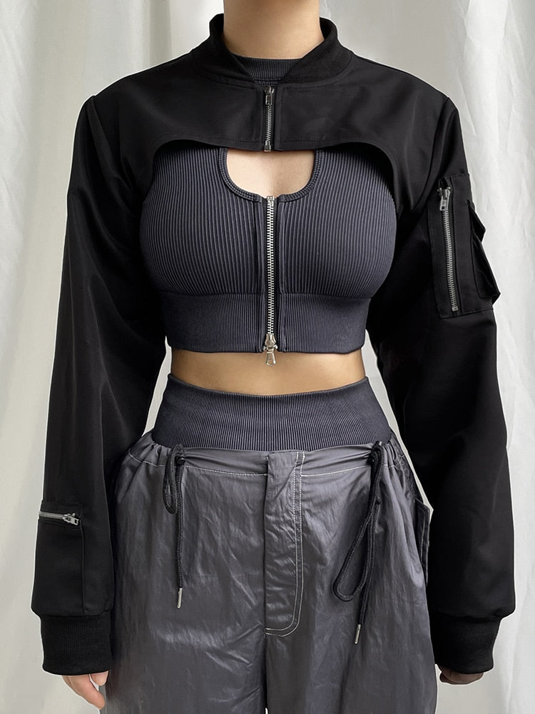 techwear crop top