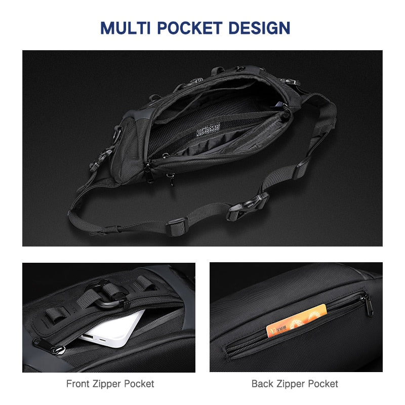 black tactical fanny pack