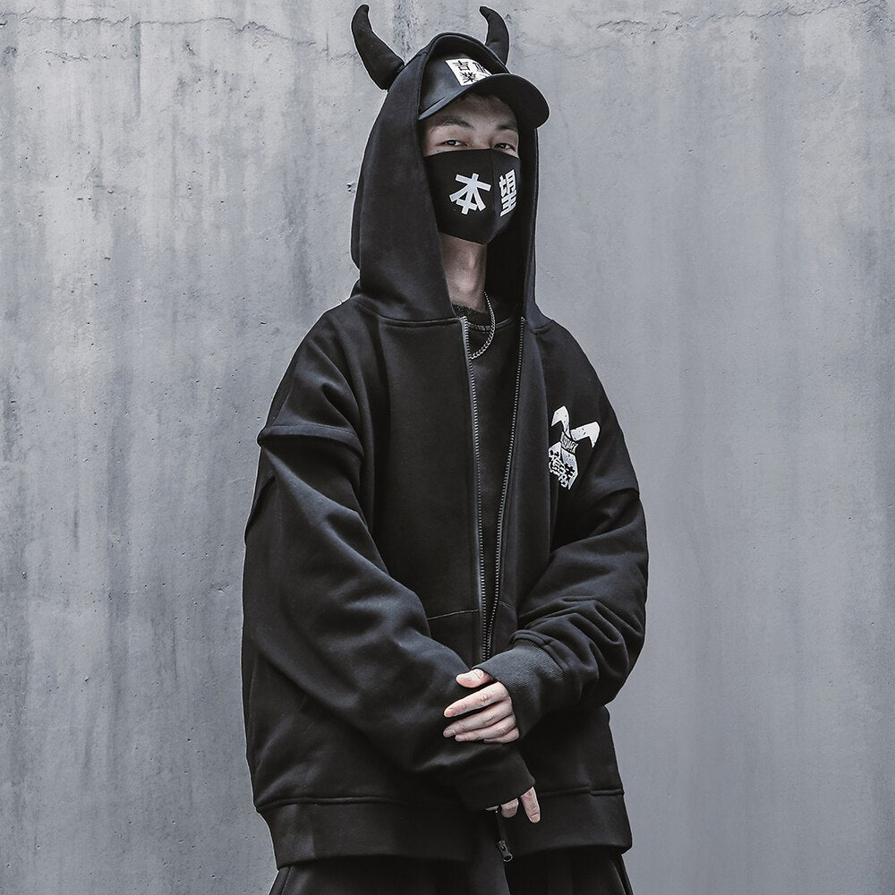 demon horn hoodie